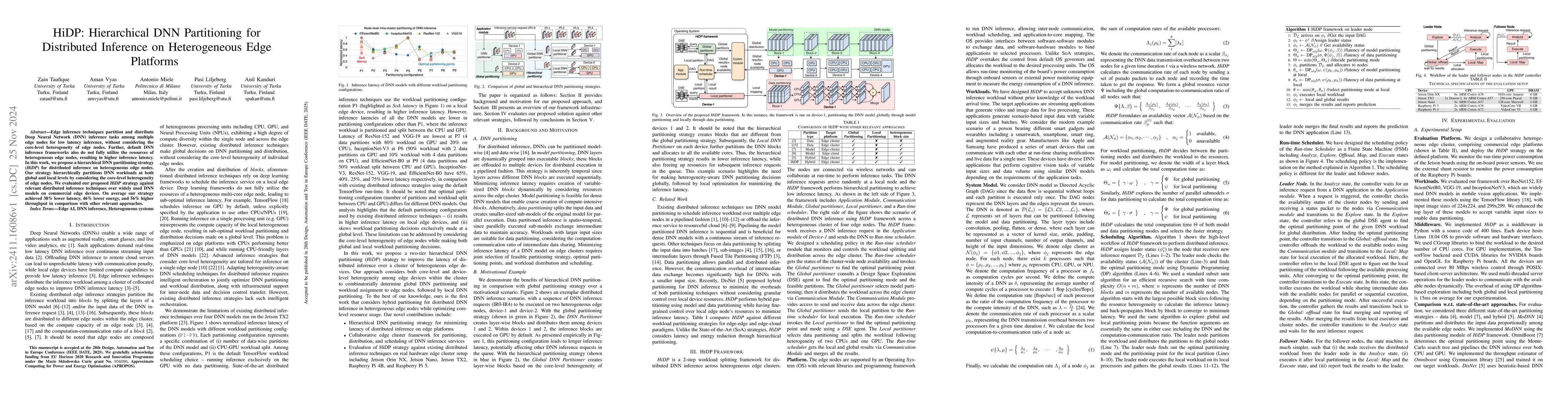 Thumbnail for HiDP: Hierarchical DNN Partitioning for Distributed Inference on
  Heterogeneous Edge Platforms