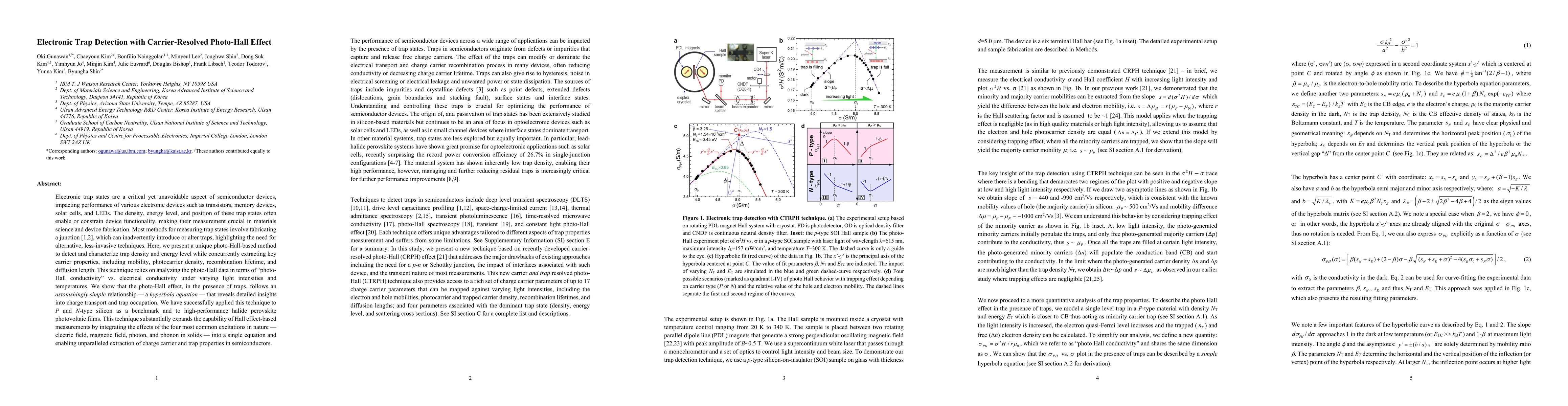 Thumbnail for Electronic Trap Detection with Carrier-Resolved Photo-Hall Effect