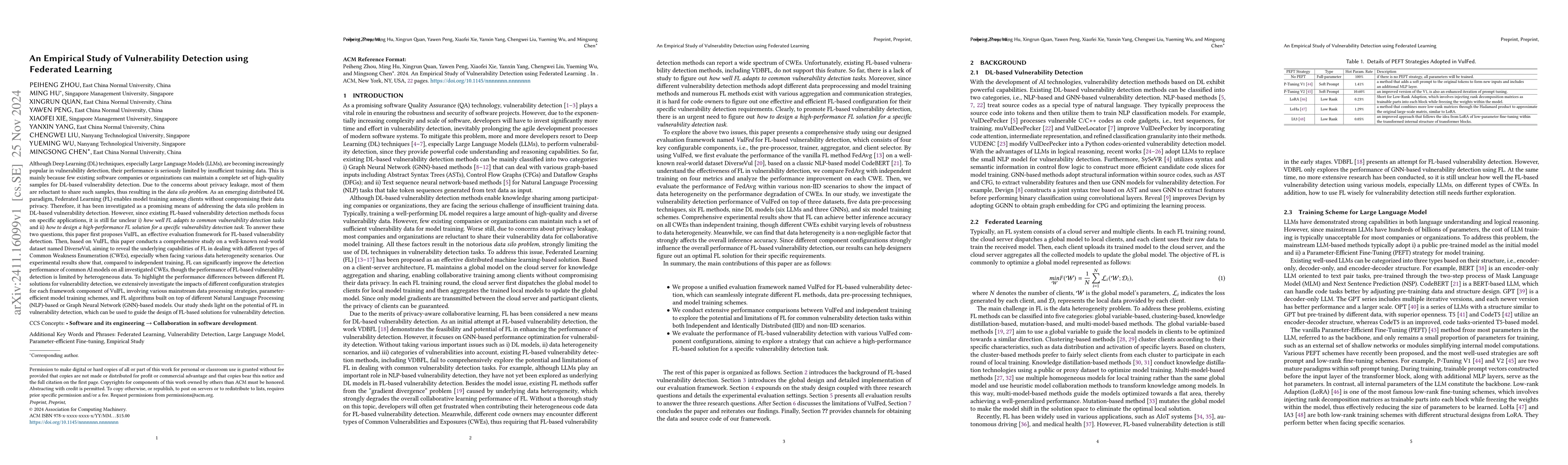 Thumbnail for An Empirical Study of Vulnerability Detection using Federated Learning