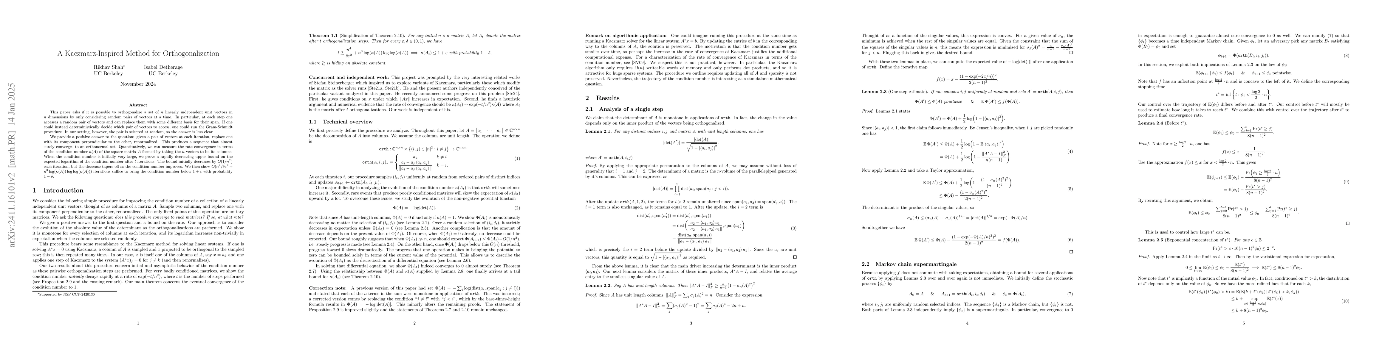 Thumbnail for A Kaczmarz-Inspired Method for Orthogonalization