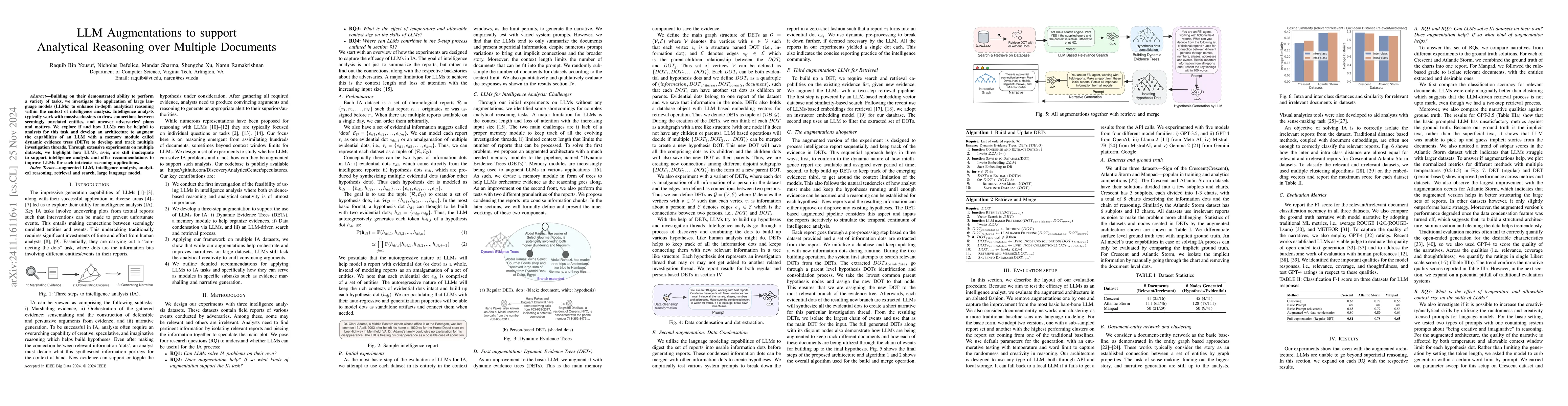 Thumbnail for LLM Augmentations to support Analytical Reasoning over Multiple
  Documents