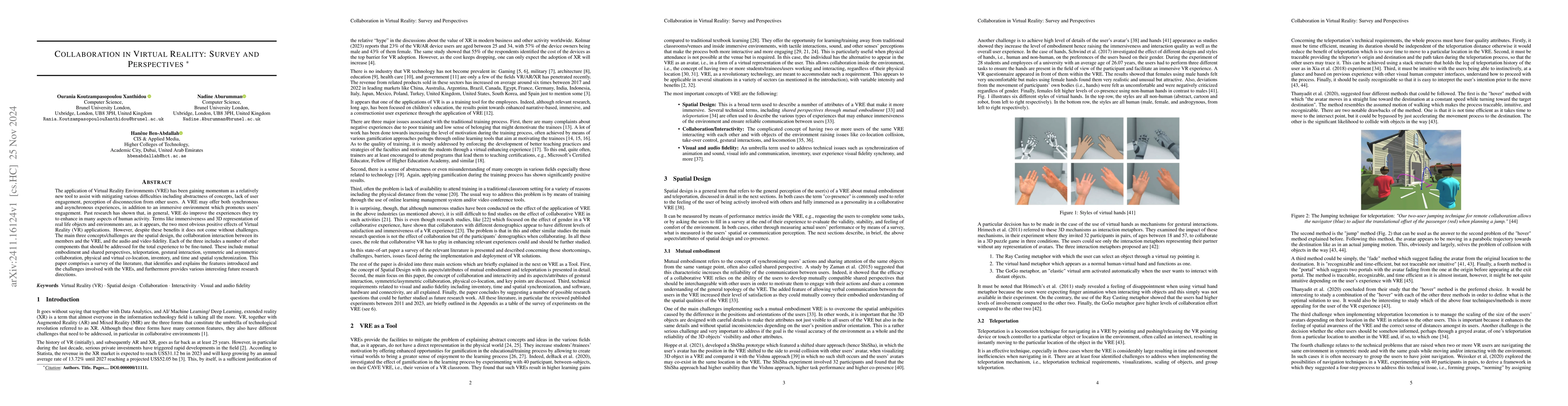 Thumbnail for Collaboration in Virtual Reality: Survey and Perspectives