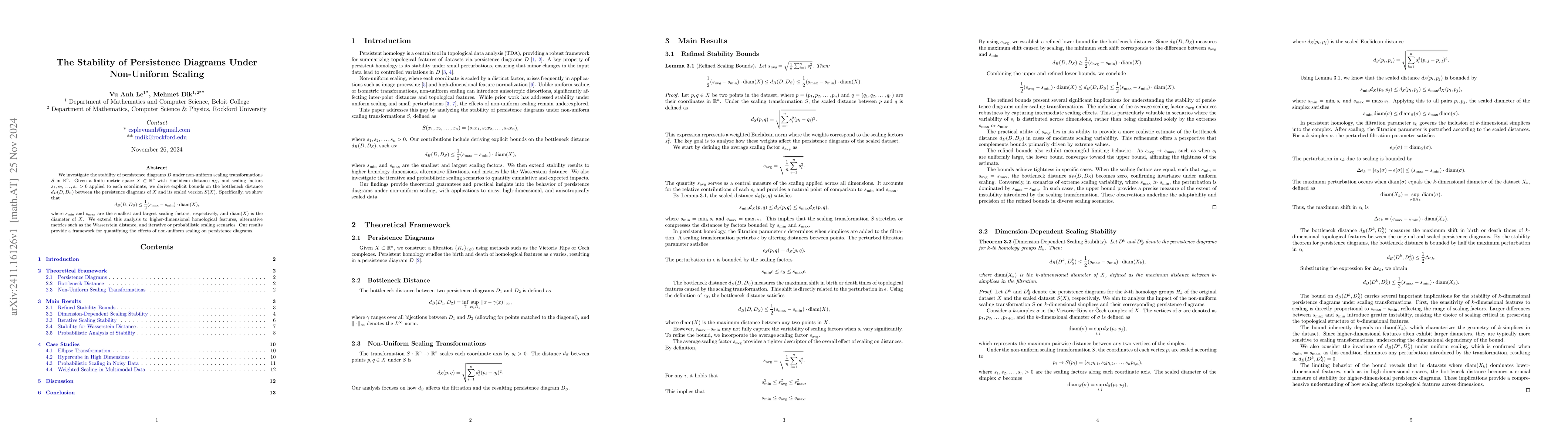 Thumbnail for The Stability of Persistence Diagrams Under Non-Uniform Scaling