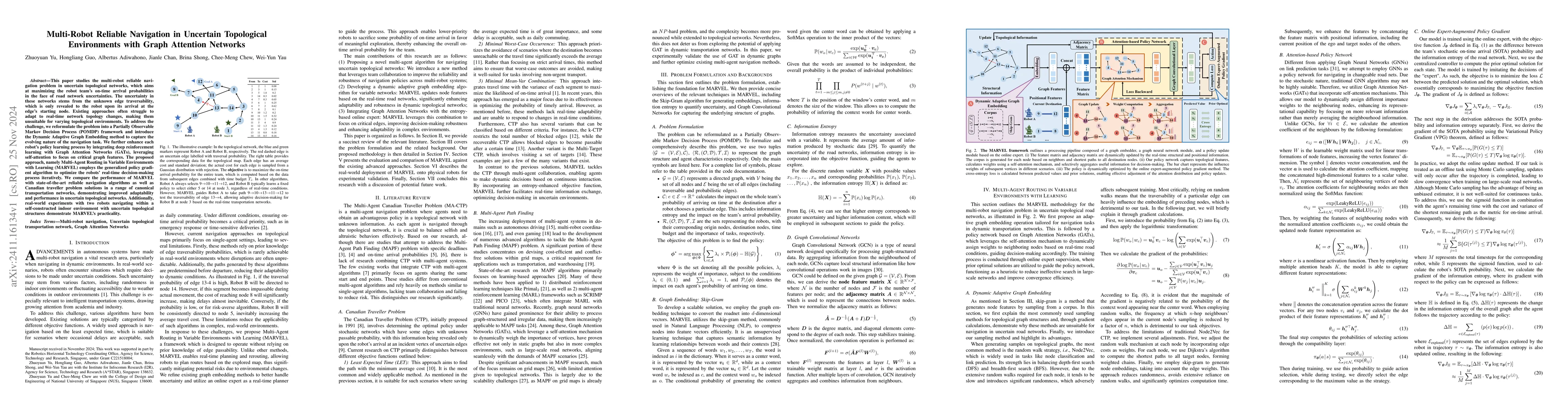 Thumbnail for Multi-Robot Reliable Navigation in Uncertain Topological Environments
  with Graph Attention Networks