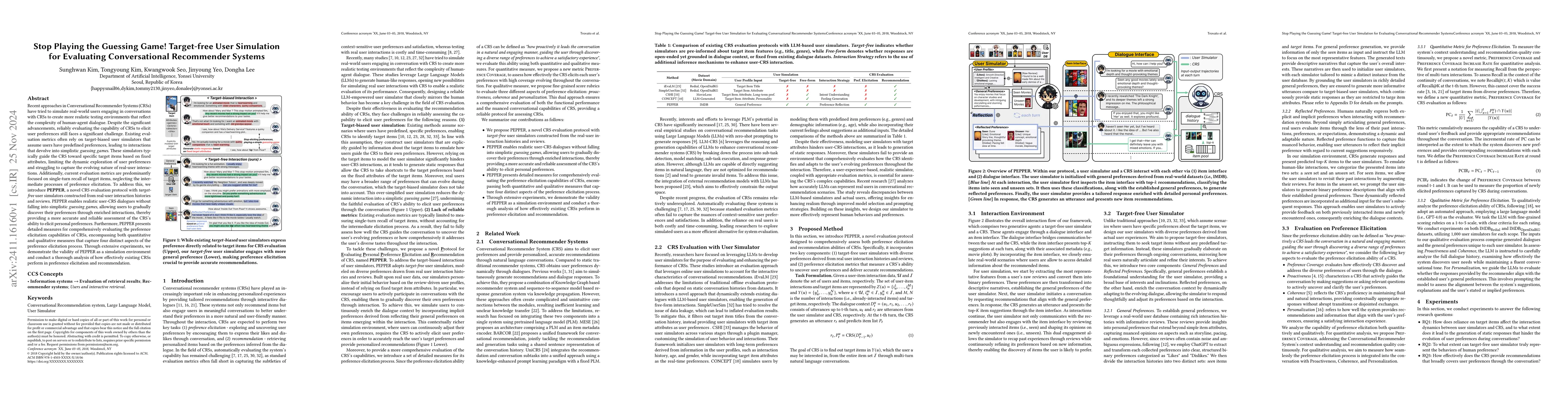Thumbnail for Stop Playing the Guessing Game! Target-free User Simulation for
  Evaluating Conversational Recommender Systems