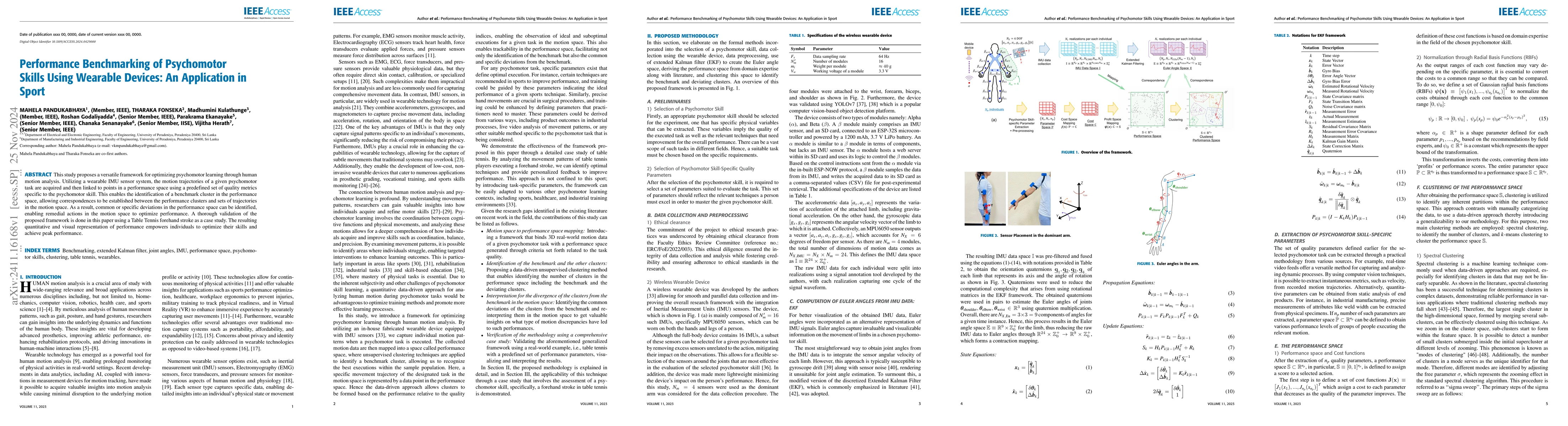 Thumbnail for Performance Benchmarking of Psychomotor Skills Using Wearable Devices:
  An Application in Sport