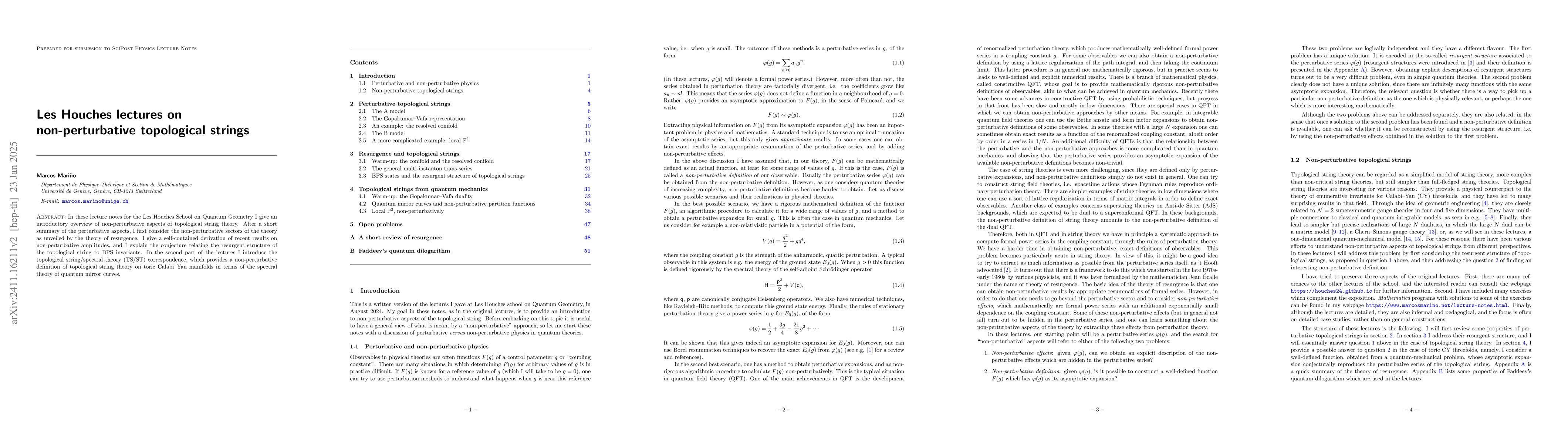 Thumbnail for Les Houches lectures on non-perturbative topological strings