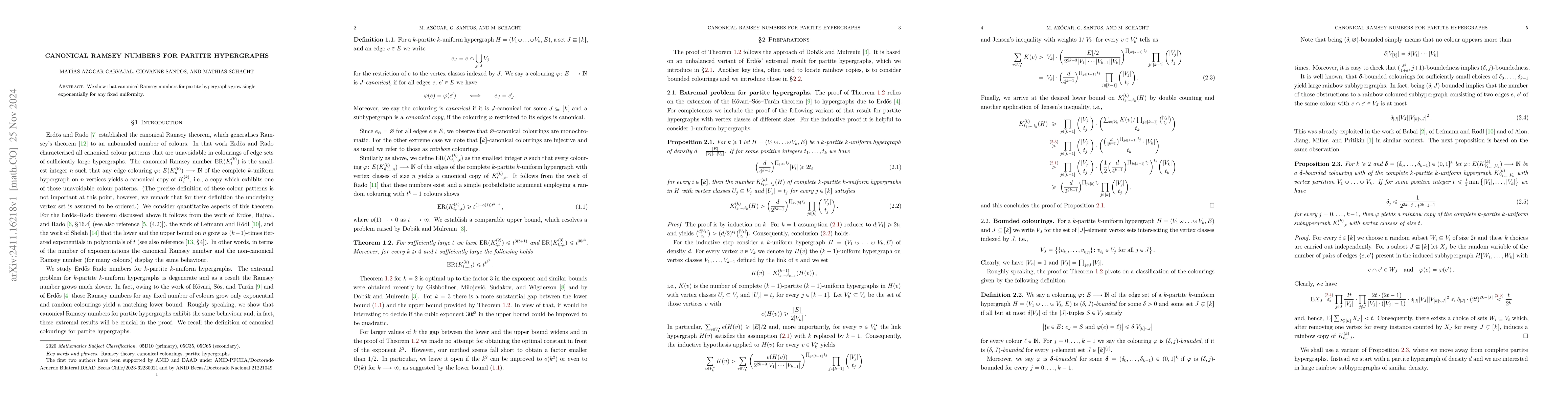 Thumbnail for Canonical Ramsey numbers for partite hypergraphs