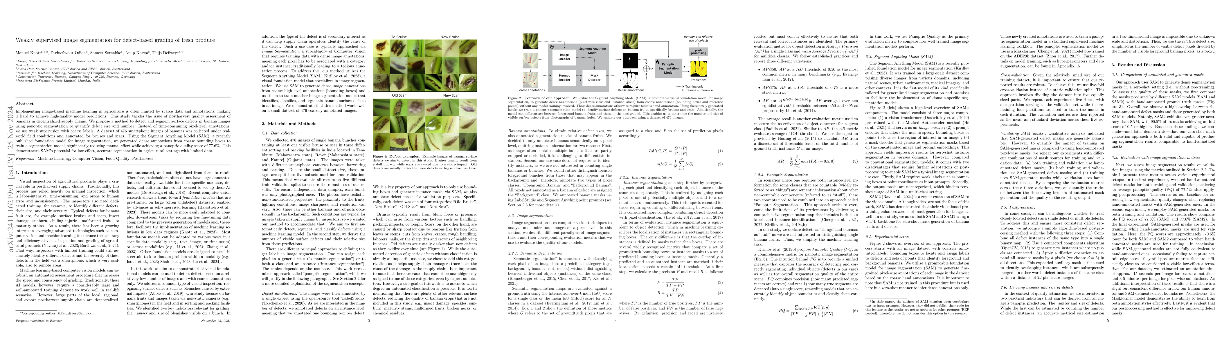 Thumbnail for Weakly supervised image segmentation for defect-based grading of fresh
  produce