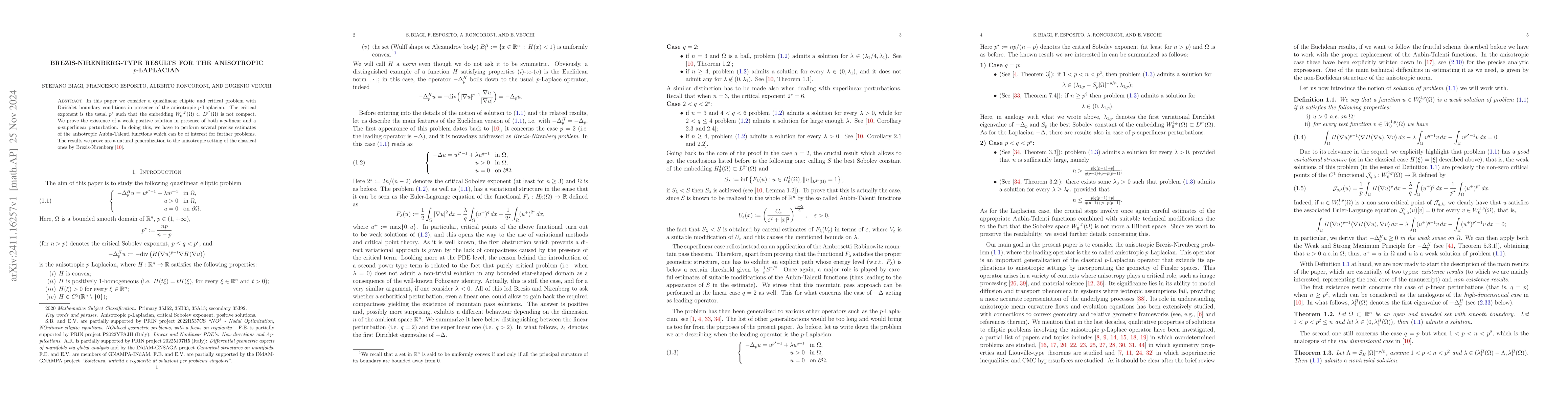 Thumbnail for Brezis-Nirenberg-type results for the anisotropic $p$-Laplacian