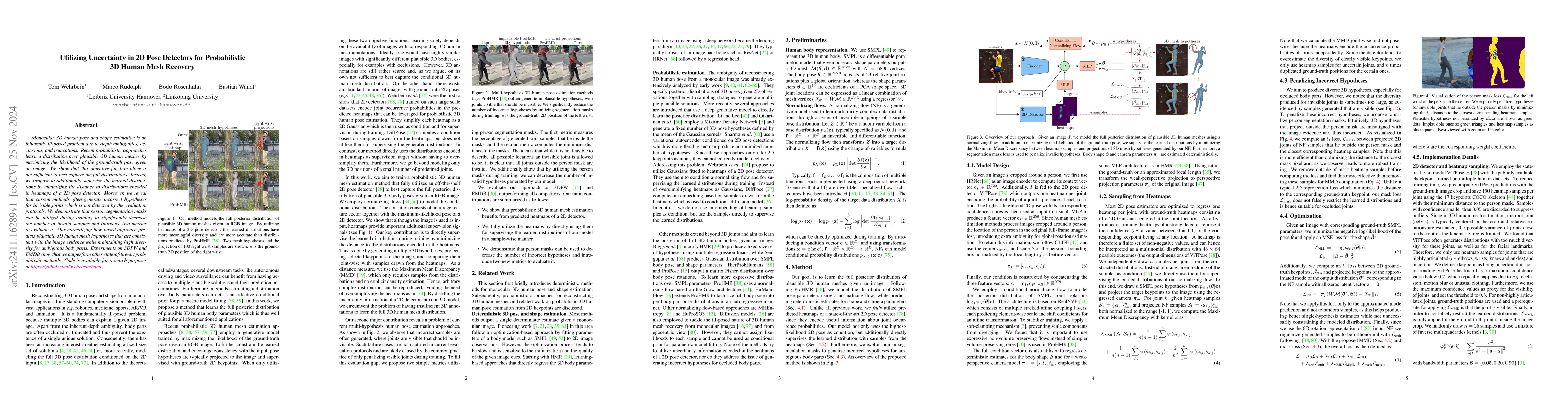 Thumbnail for Utilizing Uncertainty in 2D Pose Detectors for Probabilistic 3D Human
  Mesh Recovery