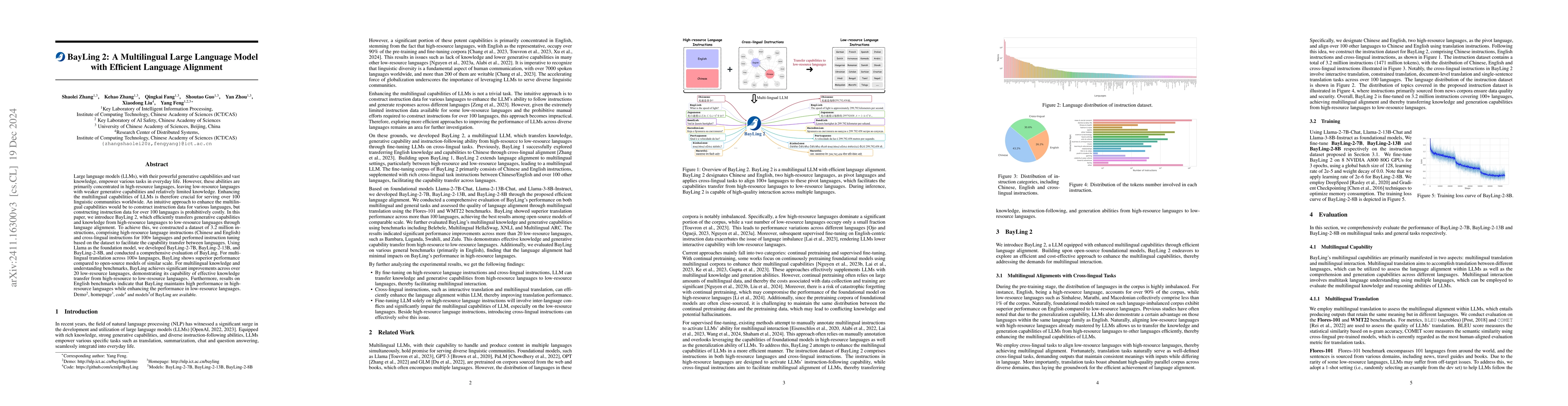 Thumbnail for BayLing 2: A Multilingual Large Language Model with Efficient Language
  Alignment