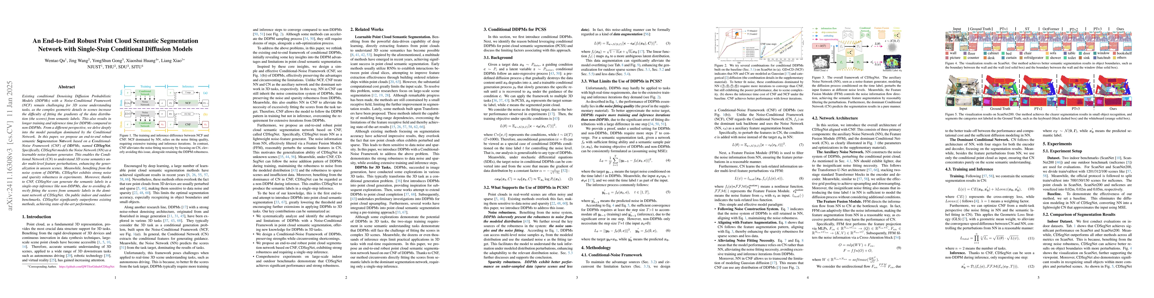 Thumbnail for An End-to-End Robust Point Cloud Semantic Segmentation Network with
  Single-Step Conditional Diffusion Models