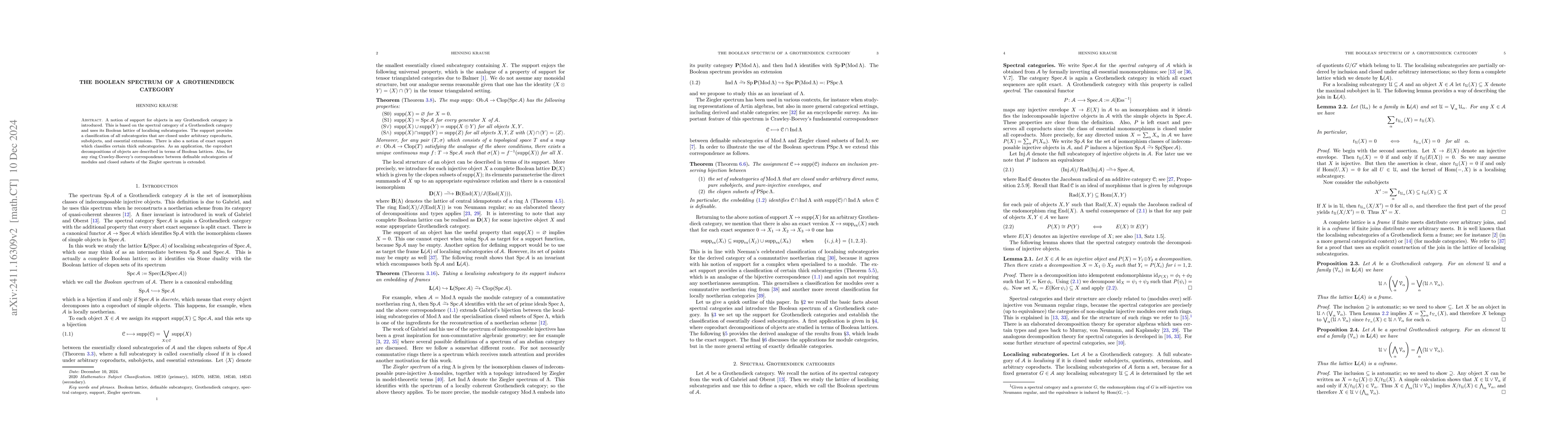 Thumbnail for The Boolean spectrum of a Grothendieck category