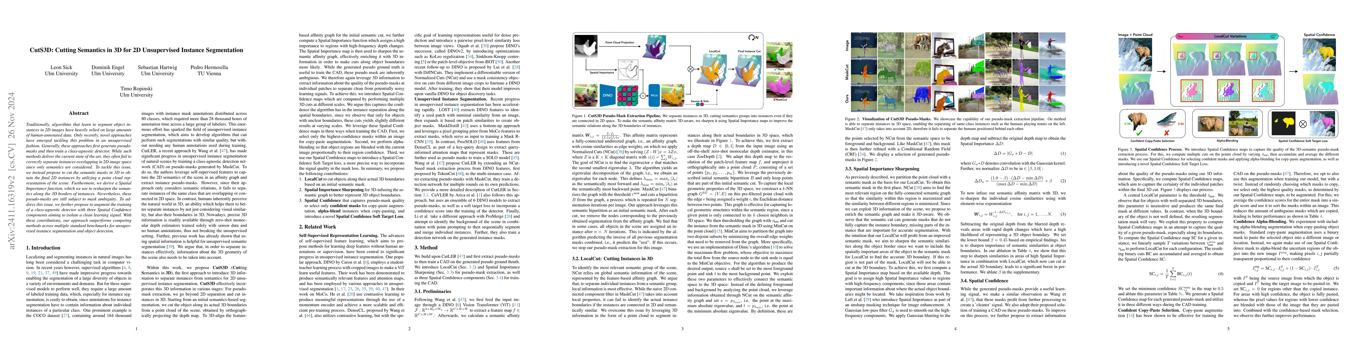 Thumbnail for CutS3D: Cutting Semantics in 3D for 2D Unsupervised Instance
  Segmentation