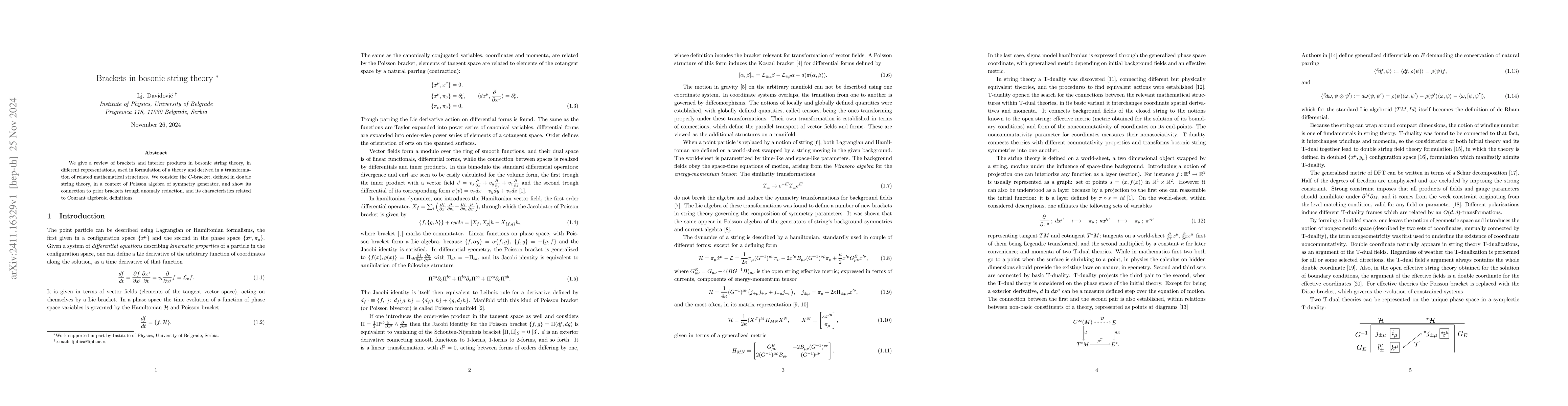 Thumbnail for Brackets in bosonic string theory