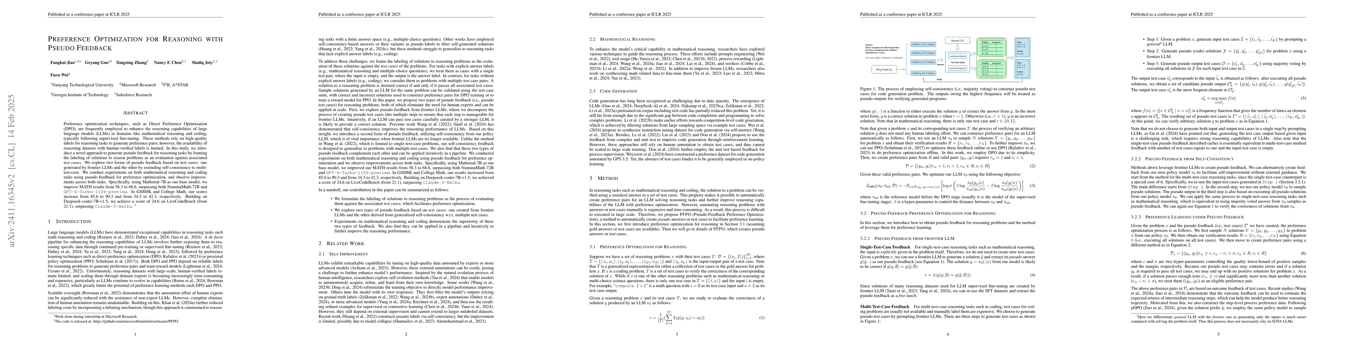 Thumbnail for Preference Optimization for Reasoning with Pseudo Feedback