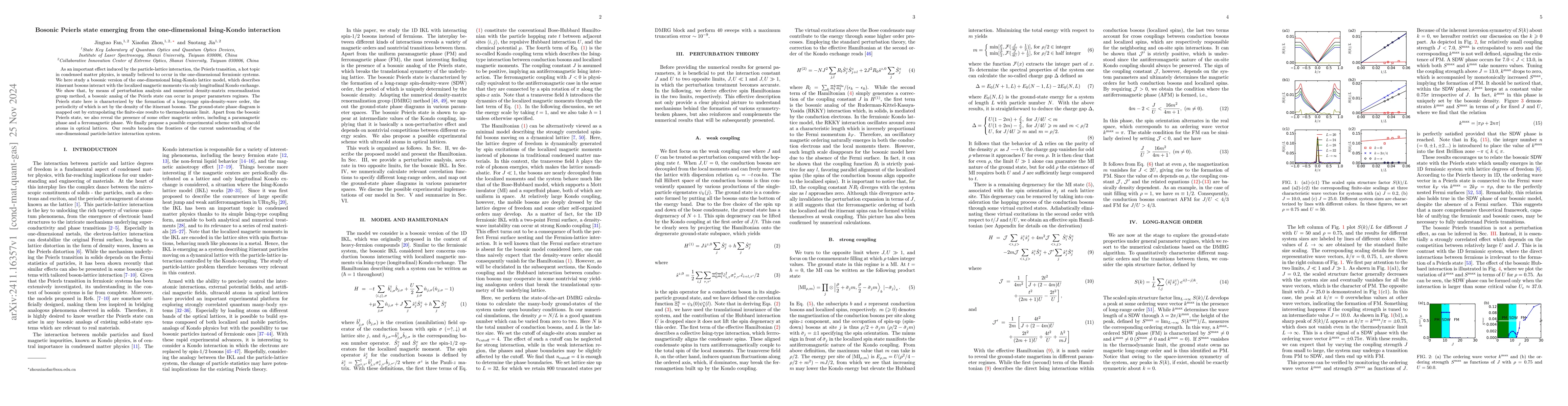 Thumbnail for Bosonic Peierls state emerging from the one-dimensional Ising-Kondo
  interaction