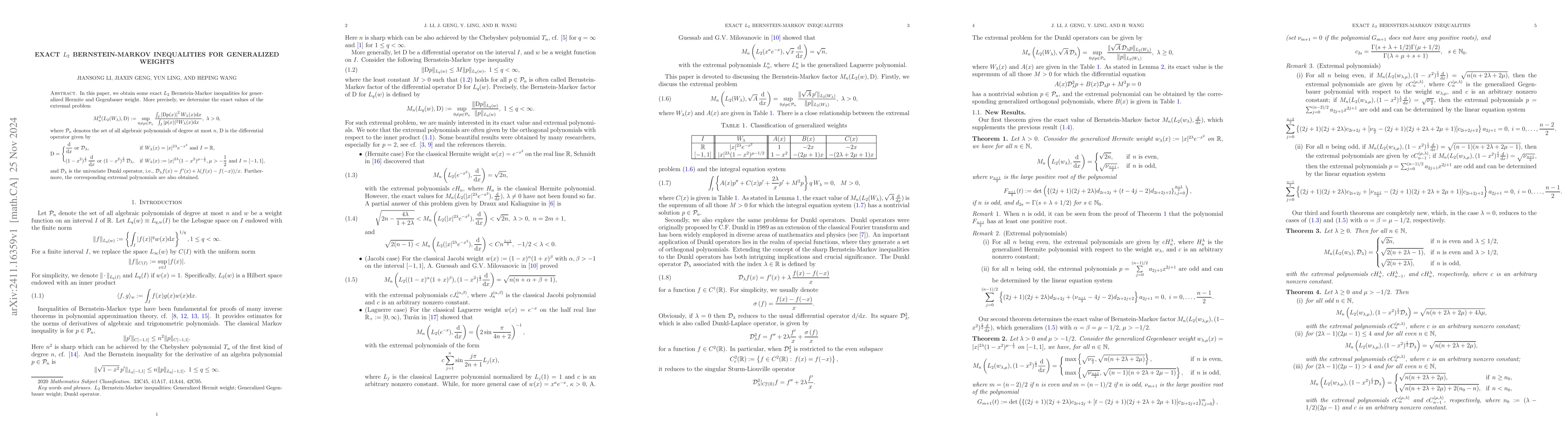 Thumbnail for Exact $L_2$ Bernstein-Markov inequalities for generalized weights