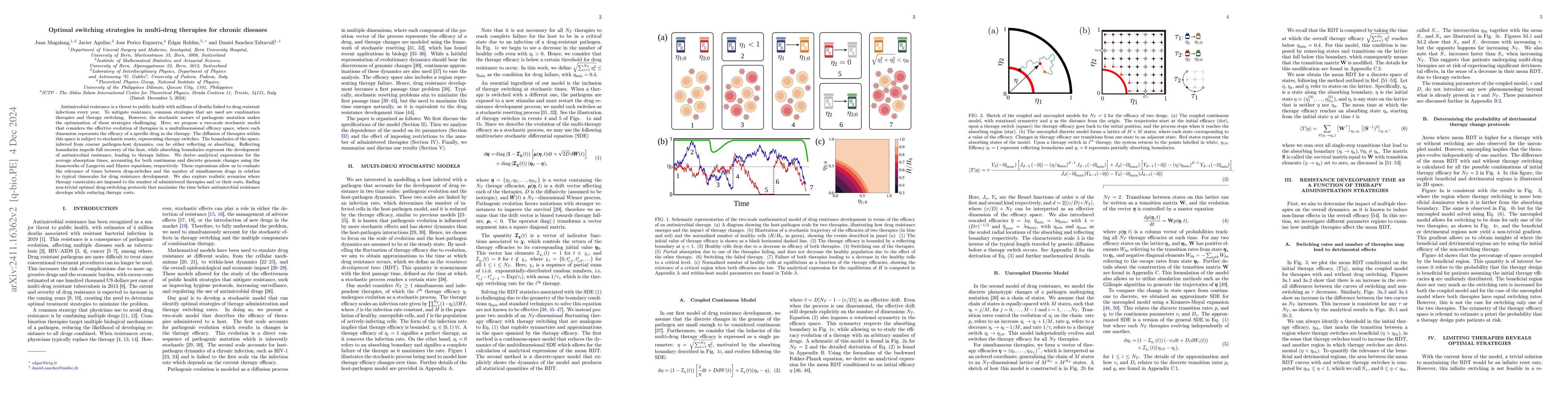 Thumbnail for Optimal switching strategies in multi-drug therapies for chronic
  diseases