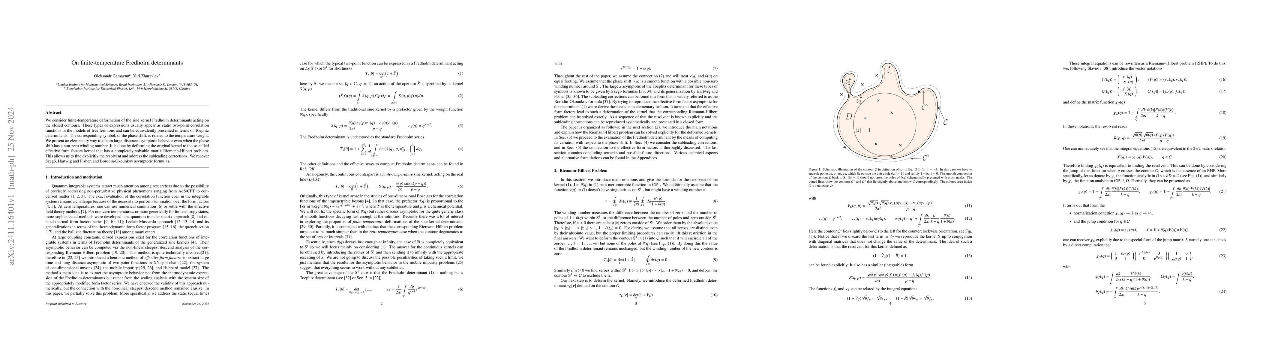 Thumbnail for On finite-temperature Fredholm determinants