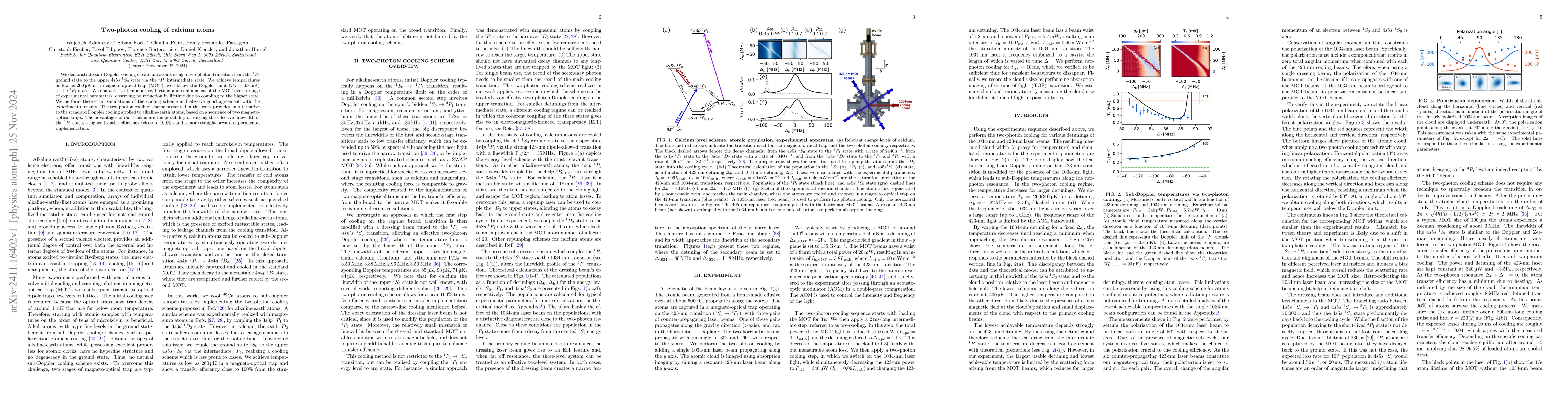 Thumbnail for Two-photon cooling of calcium atoms