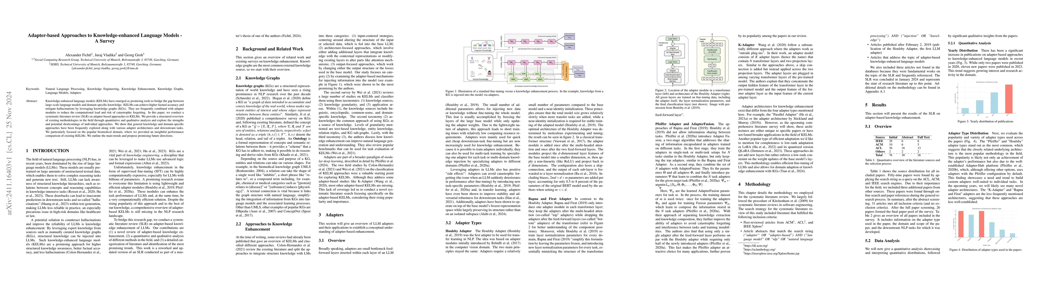 Thumbnail for Adapter-based Approaches to Knowledge-enhanced Language Models -- A
  Survey