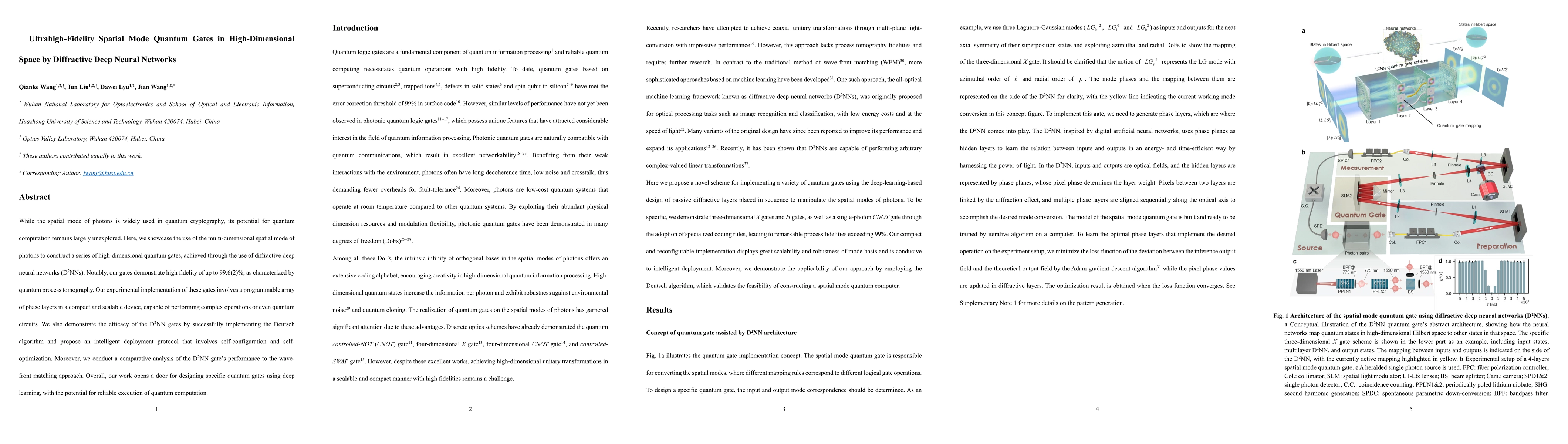 Thumbnail for Ultrahigh-fidelity spatial mode quantum gates in high-dimensional space
  by diffractive deep neural networks