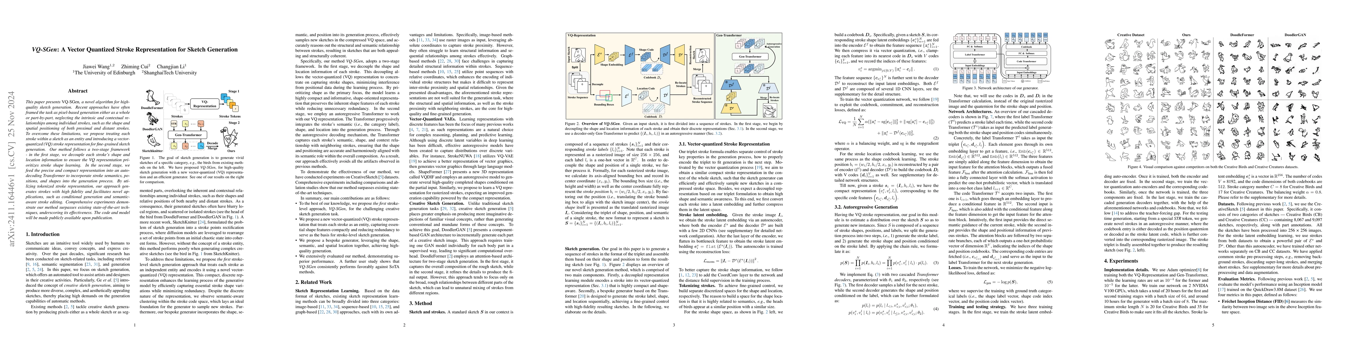 Thumbnail for VQ-SGen: A Vector Quantized Stroke Representation for Sketch Generation