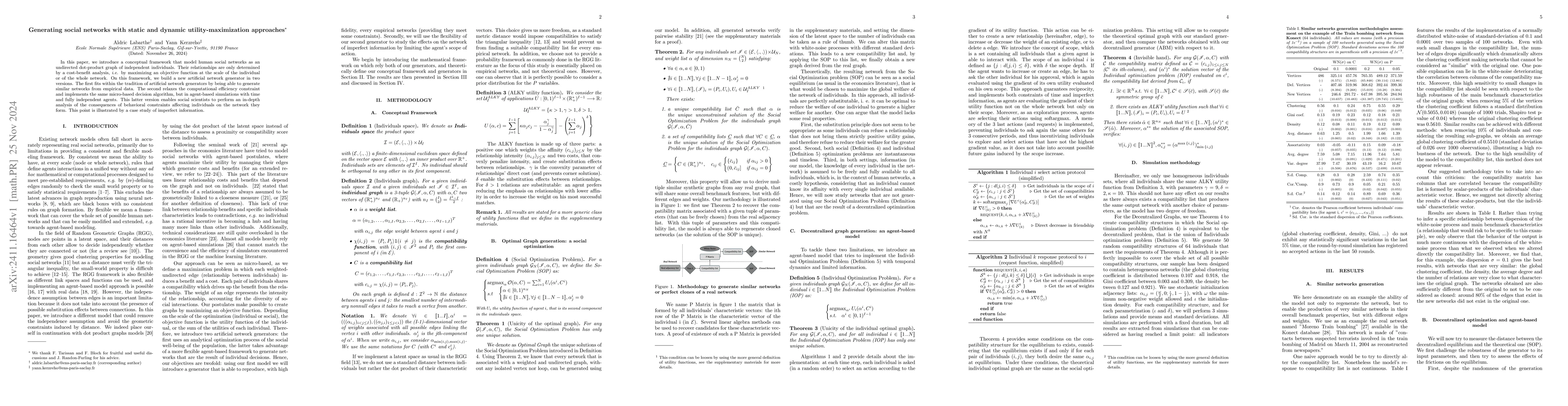 Thumbnail for Generating social networks with static and dynamic utility-maximization
  approaches