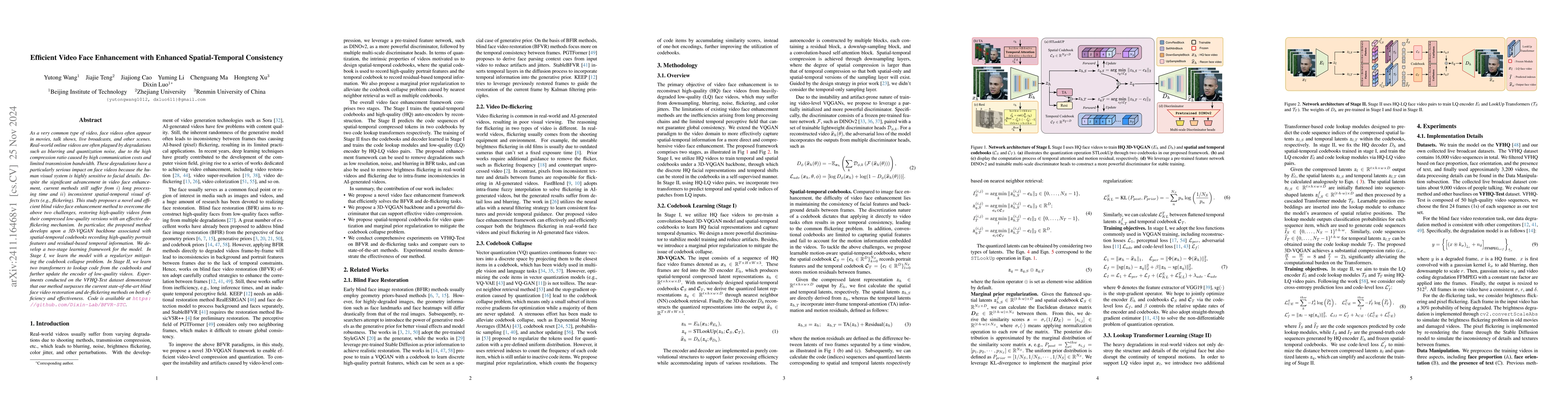 Thumbnail for Efficient Video Face Enhancement with Enhanced Spatial-Temporal
  Consistency