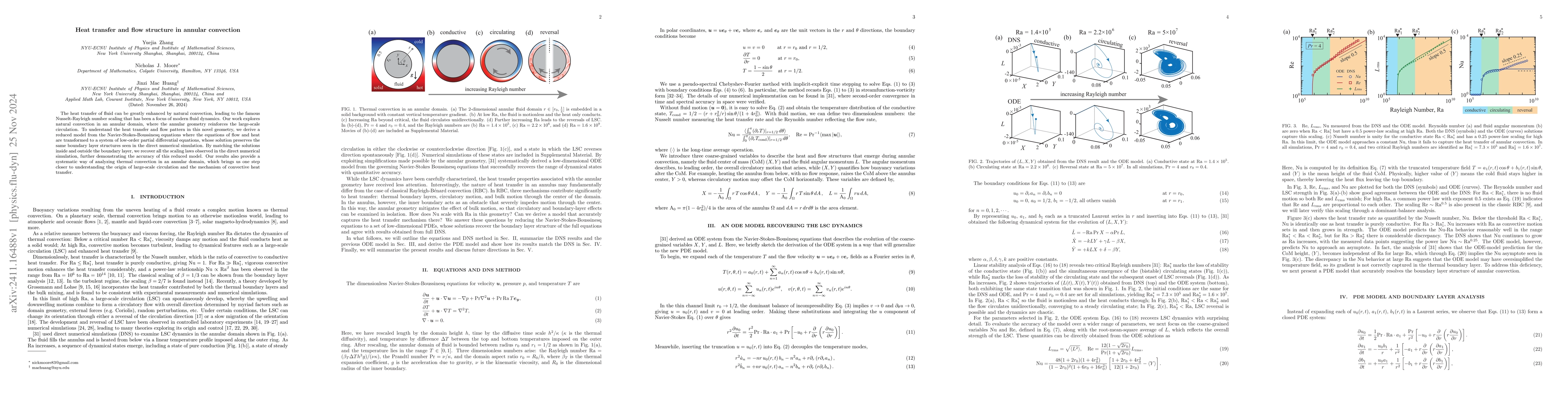 Thumbnail for Heat transfer and flow structure in annular convection