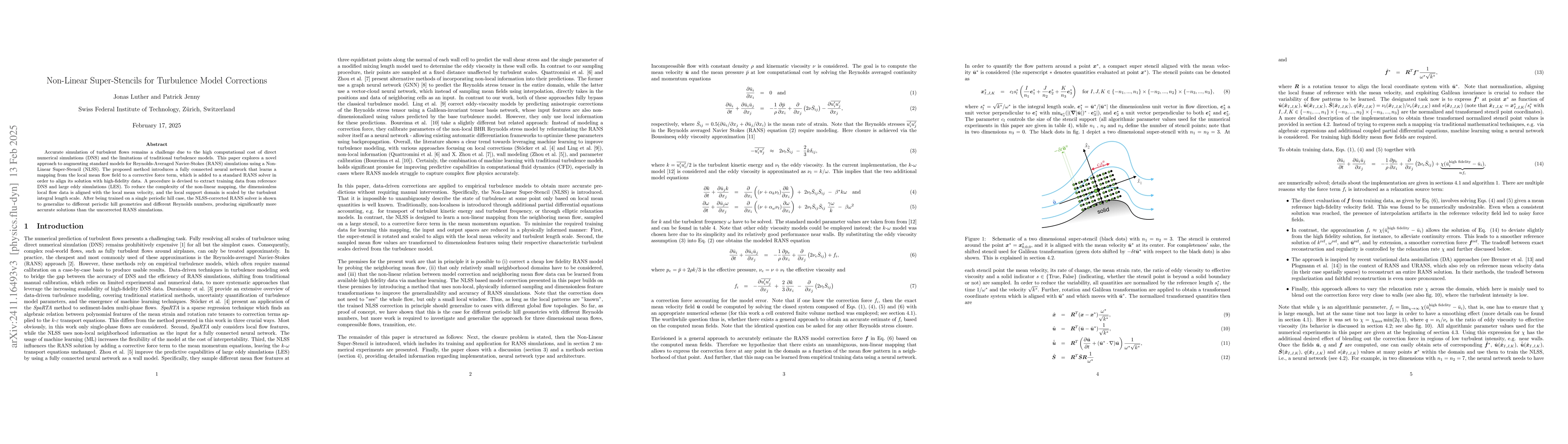 Thumbnail for Non-Linear Super-Stencils for Turbulence Model Corrections