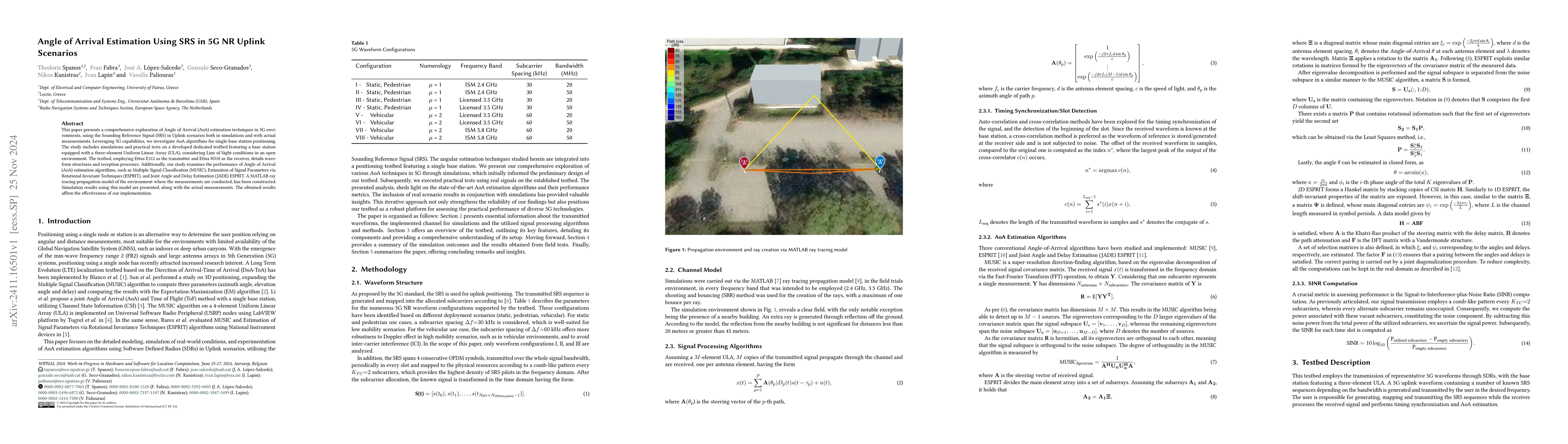 Thumbnail for Angle of Arrival Estimation Using SRS in 5G NR Uplink Scenarios