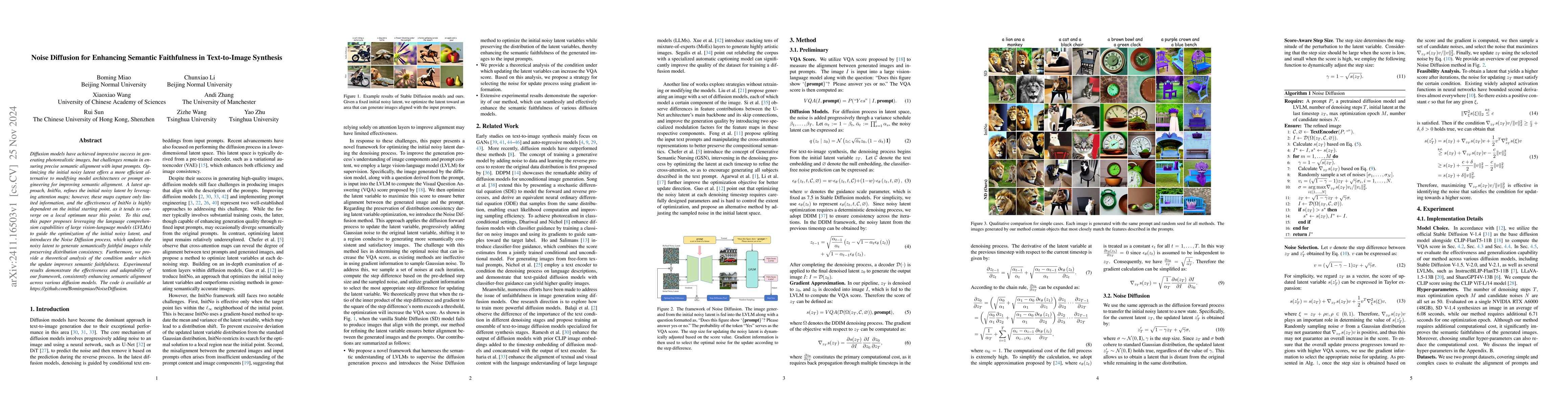 Thumbnail for Noise Diffusion for Enhancing Semantic Faithfulness in Text-to-Image
  Synthesis