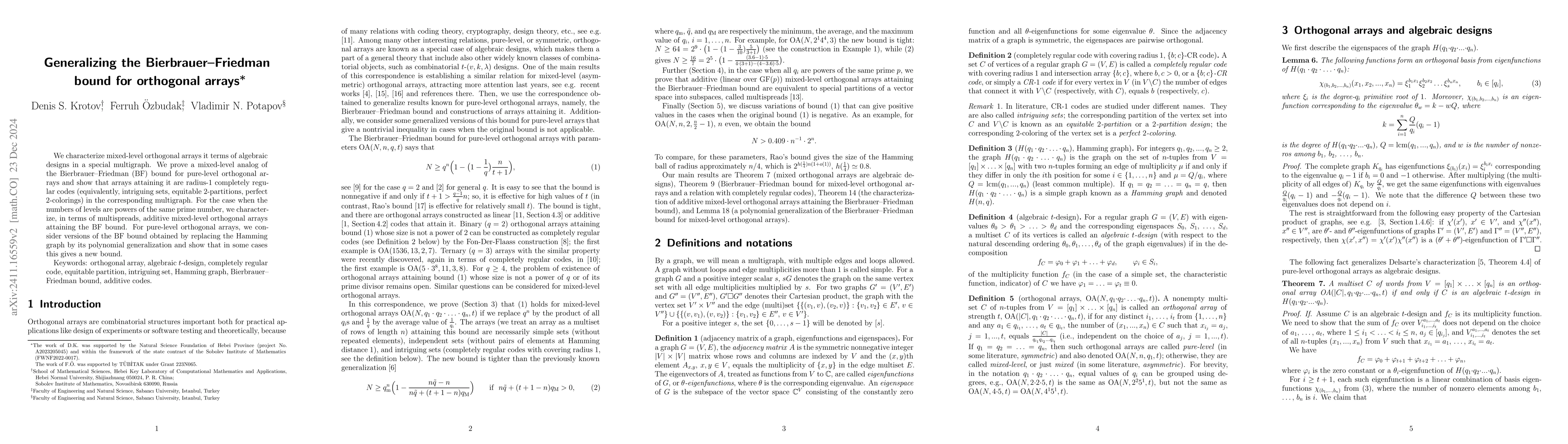 Thumbnail for Generalizing the Bierbrauer-Friedman bound