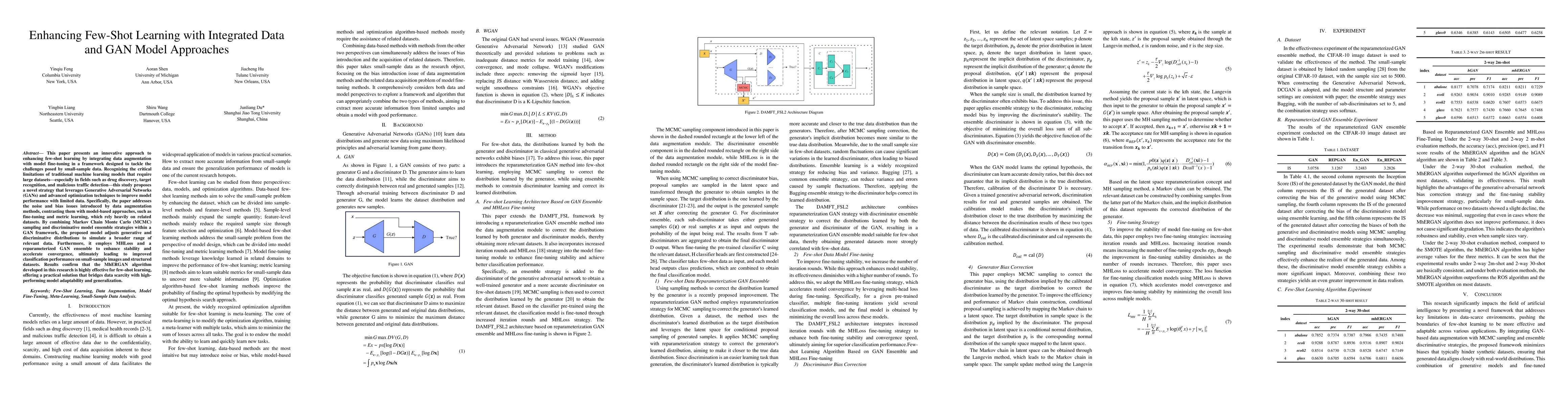 Thumbnail for Enhancing Few-Shot Learning with Integrated Data and GAN Model
  Approaches