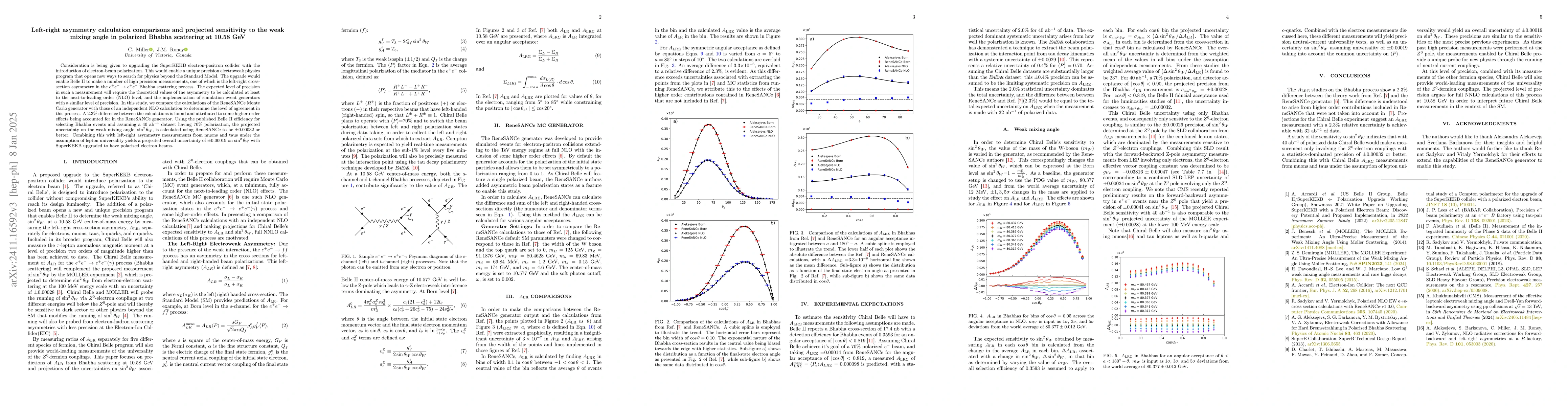 Thumbnail for Comparison of left-right asymmetry calculations in the Bhabha process at
  an upgraded SuperKEKB