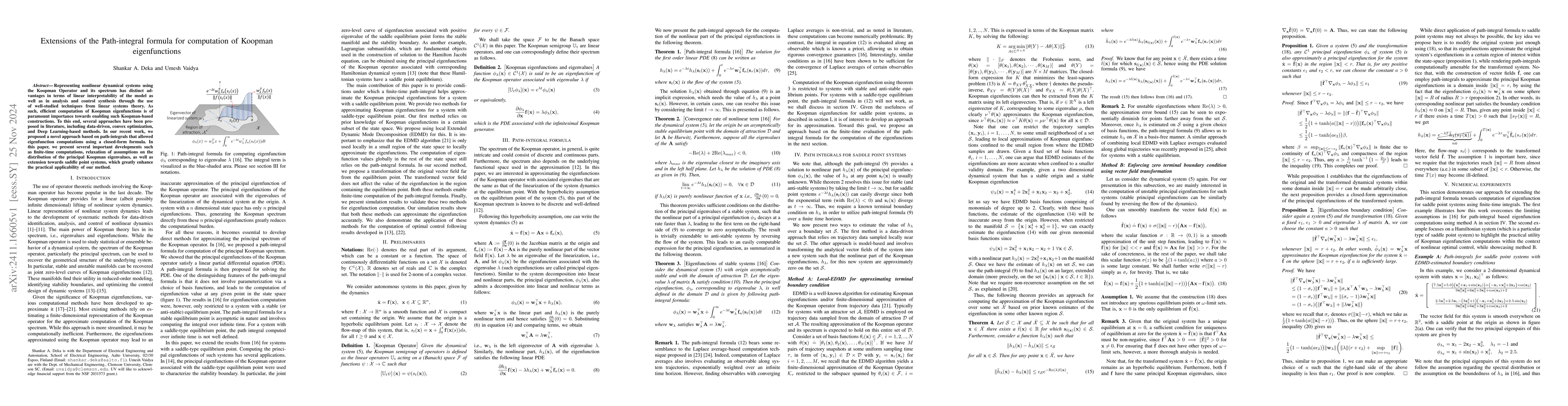 Thumbnail for Extensions of the Path-integral formula for computation of Koopman
  eigenfunctions