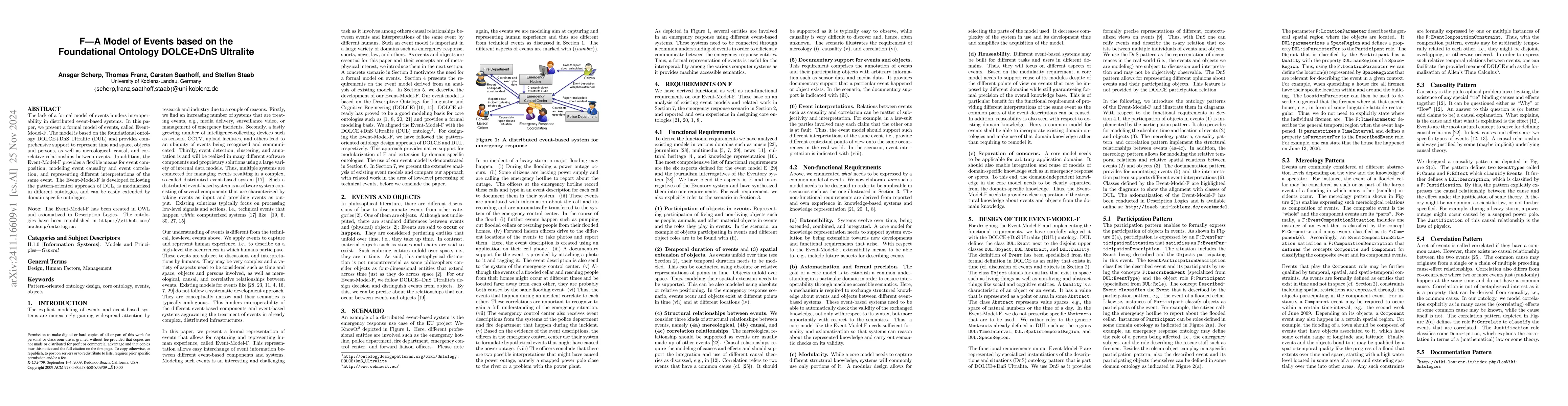 Thumbnail for F -- A Model of Events based on the Foundational Ontology DOLCE+DnS
  Ultralite