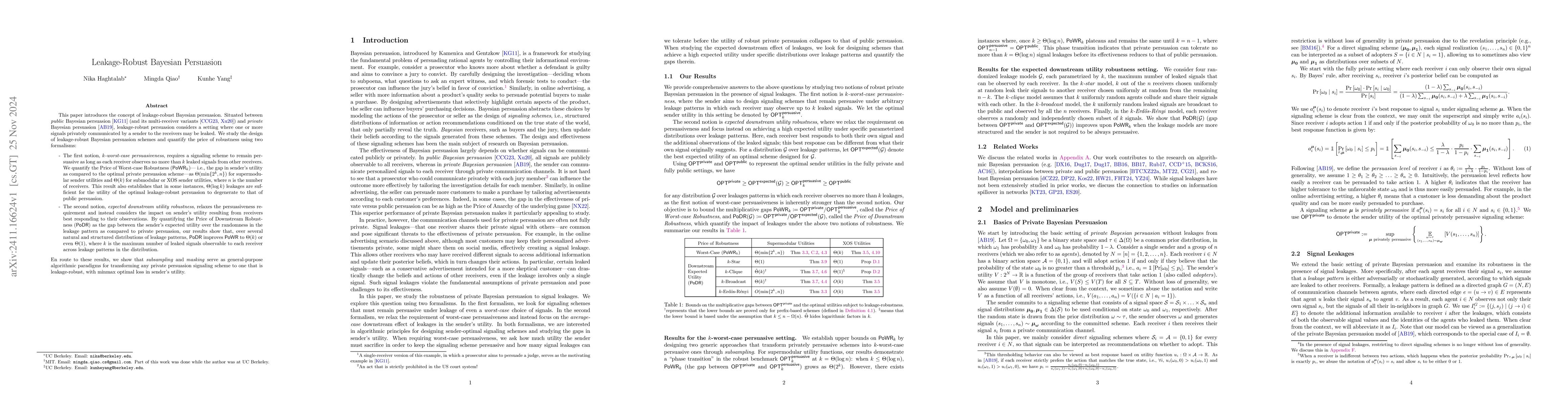 Thumbnail for Leakage-Robust Bayesian Persuasion