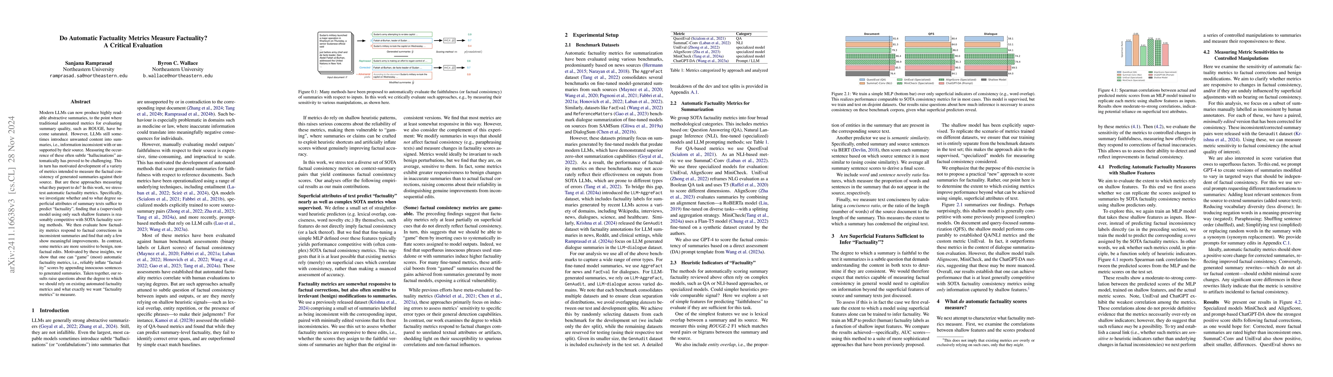 Thumbnail for Do Automatic Factuality Metrics Measure Factuality? A Critical
  Evaluation