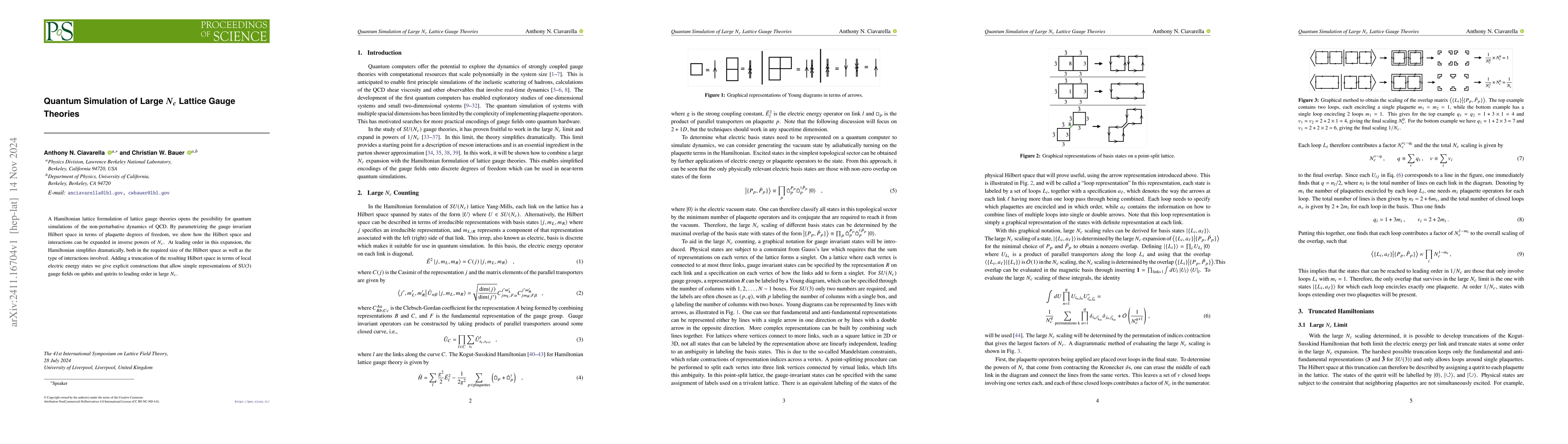 Thumbnail for Quantum Simulation of Large N Lattice Gauge Theories