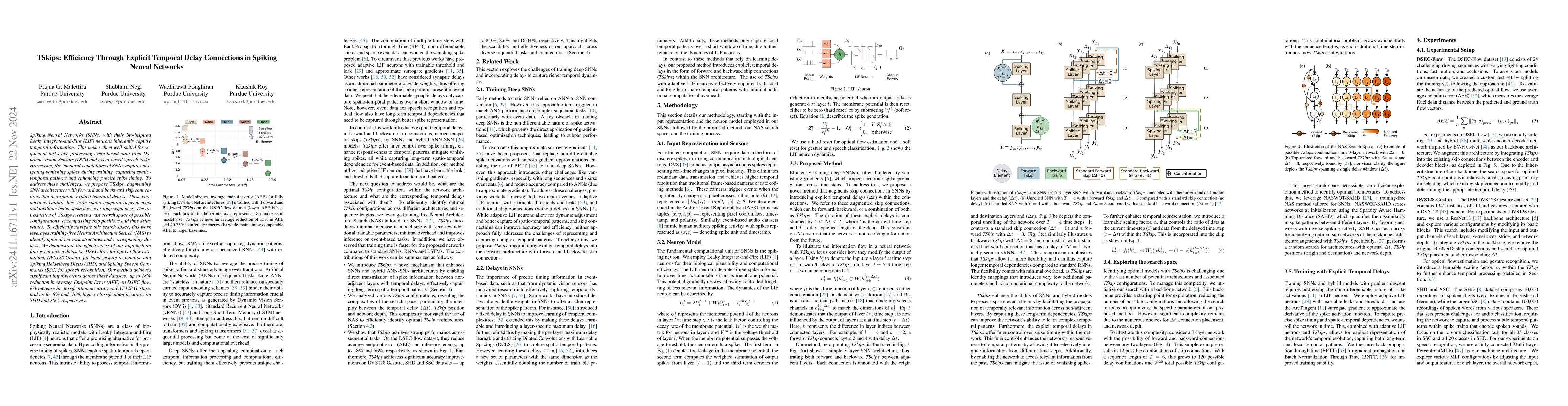Thumbnail for TSkips: Efficiency Through Explicit Temporal Delay Connections in
  Spiking Neural Networks