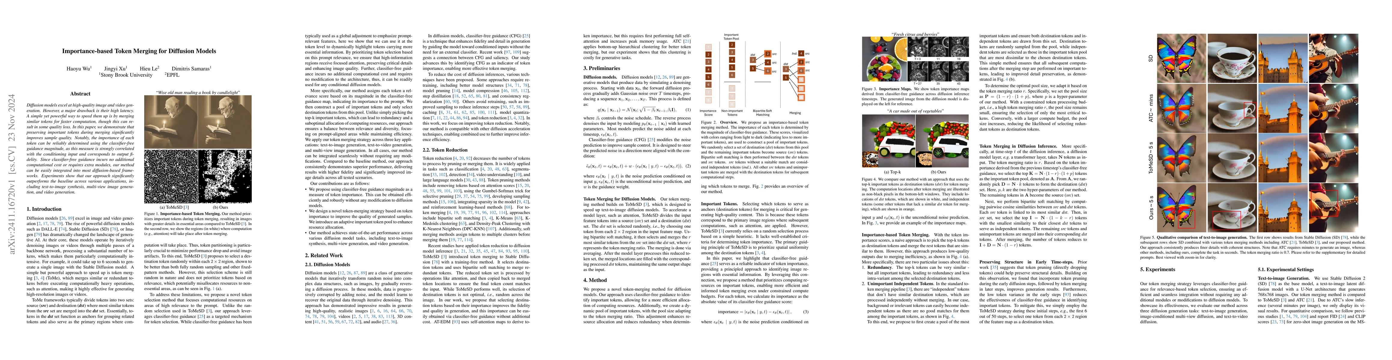 Thumbnail for Importance-based Token Merging for Diffusion Models