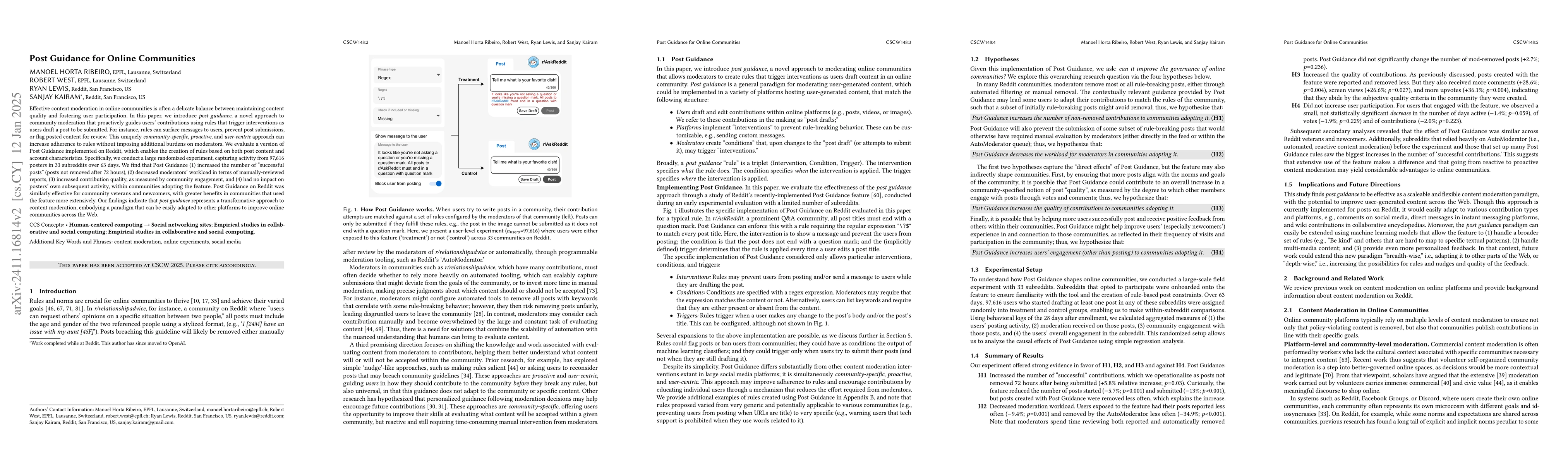 Thumbnail for Post Guidance for Online Communities