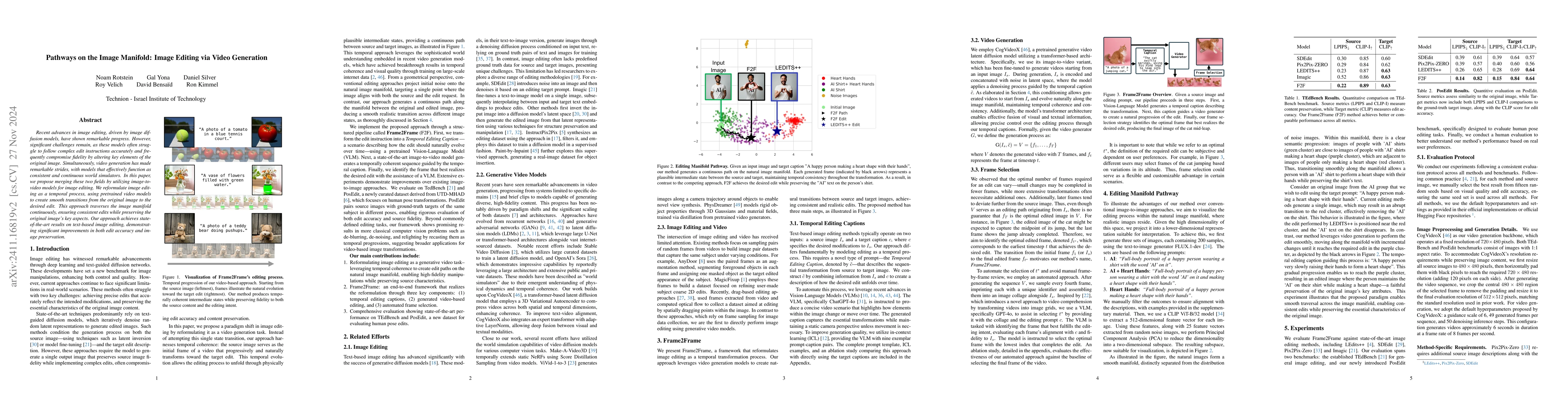 Thumbnail for Pathways on the Image Manifold: Image Editing via Video Generation