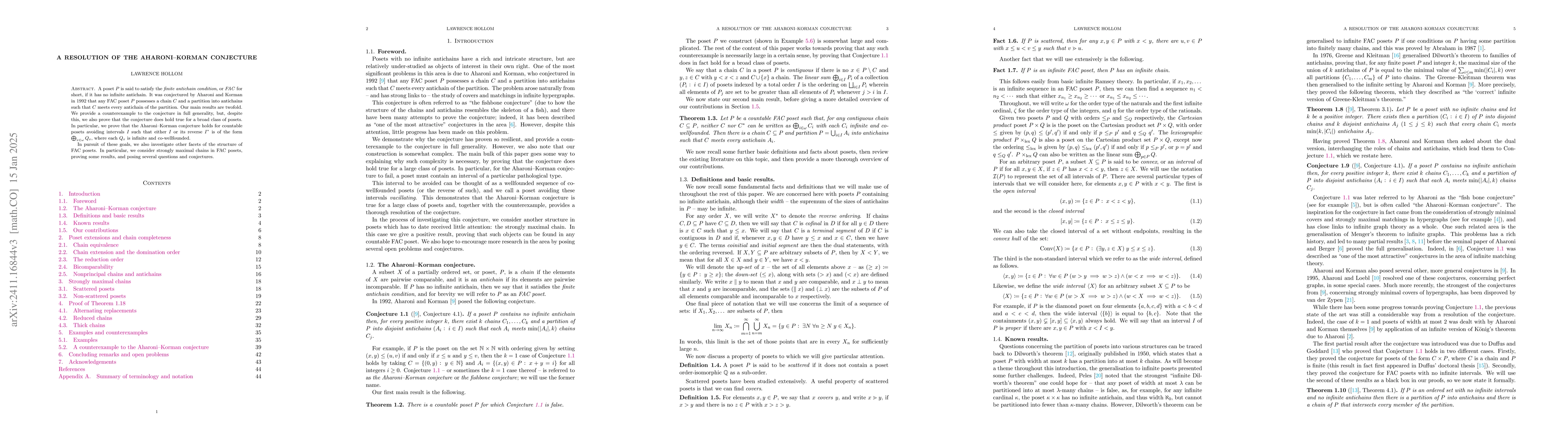 Thumbnail for A resolution of the Aharoni-Korman conjecture