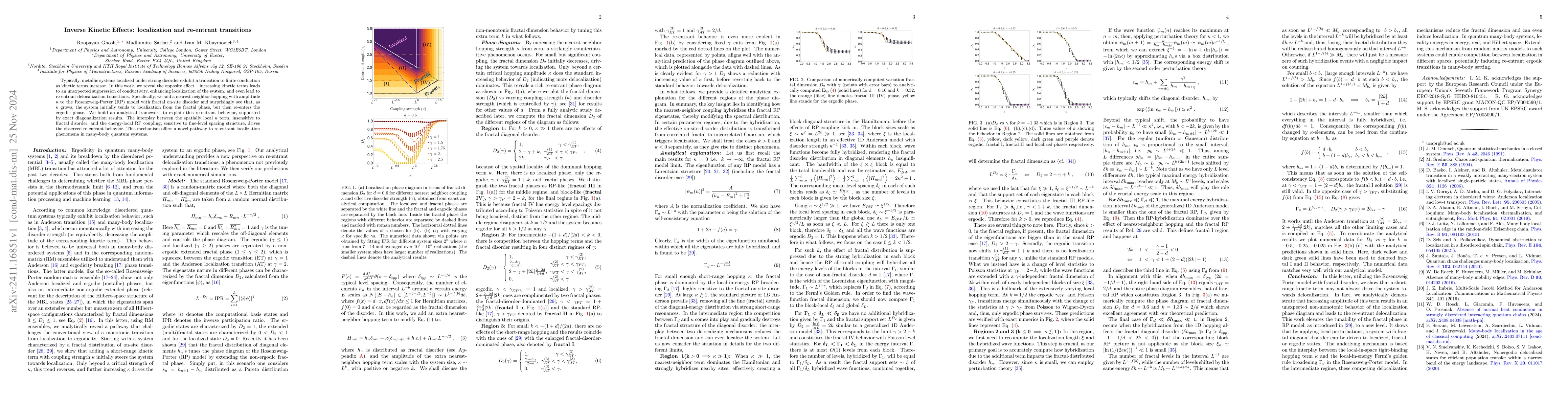 Thumbnail for Inverse Kinetic Effects: localization and re-entrant transitions