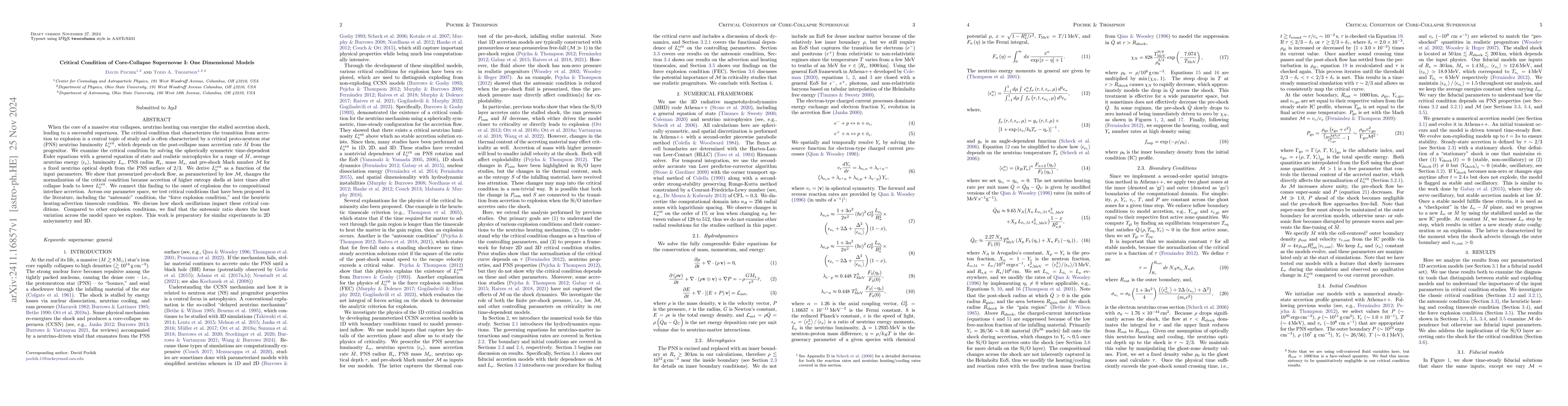 Thumbnail for Critical Condition of Core-Collapse Supernovae I: One Dimensional Models